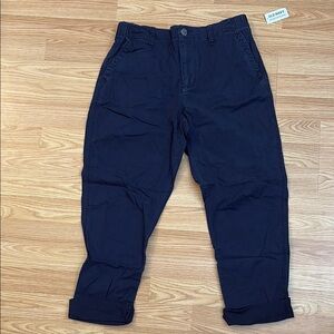 Women’s Navy Blue Chino Ankle Pants